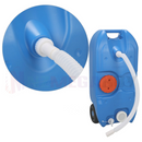 nzmegabuy 40L blue portable wheeled water tank with flexible hose and faucet for camping and caravan use