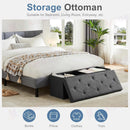 Storage Ottoman, Stable & Sturdy, Foldable Space Saver, Soft Sofa Sponge