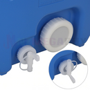 nzmegabuy 40L blue portable water tank with white screw cap and faucet for camping and caravan use