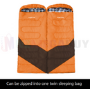 Outdoor Winter Camping Envelope Sleeping Bag Single -15°C