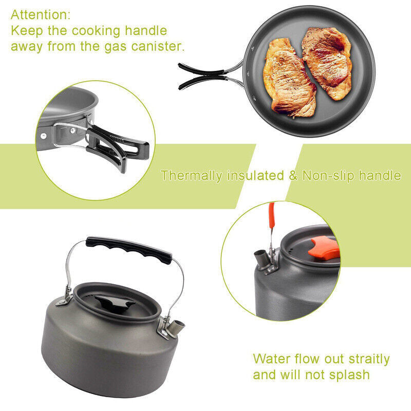 Camping Cookware Set Green