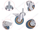 75mm Swivel Caster Wheels – Rubber Transport Wheels