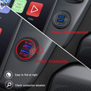 nzmegabuy dual USB-C PD and QC3.0 car charger socket with integrated voltmeter and power switch installed in dashboard