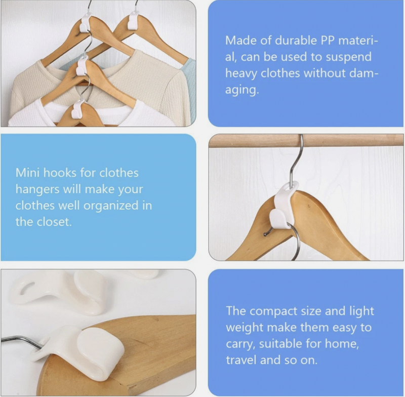 Clothes Hanger Connector Hooks 50pcs