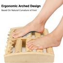 nzmegabuy wooden foot roller massager with five textured rollers for reflexology and ergonomic arched design