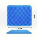 nzmegabuy blue double layer gel honeycomb seat cushion for pressure relief and comfort with 42x36cm dimensions