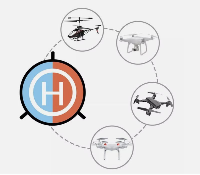 Protective Fast-fold Drone Landing Pad Mat Foldable Drone Parking Apron Pad 55CM