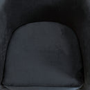 Tub Chair Cover + Cushion Cover  VELVET  Black