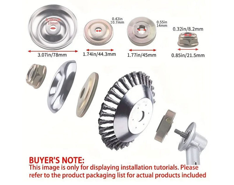 8 Inch Steel Wire Brush Cutter Trimmer Head Sets In Stock Deal