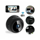 nzmegabuy mini 1080P wireless WiFi security camera in black with magnetic base, night vision, and smartphone app view.