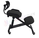 Kneeling Chair Ergonomic Office Chair Adjustable Posture Chair with Backrest Black