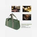nzmegabuy green waterproof canvas tool bag with sturdy handles for heavy-duty storage and portable organization