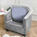 Tub Chair Cover + Cushion Cover  Velvet Grey