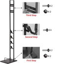 nzmegabuy black cast iron freestanding vacuum cleaner stand for Dyson with assembly instructions and hardware