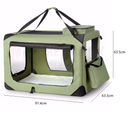 Collapsible Soft Dog Travel Crate | Foldable Pet Cage | Grass Green | 6 Sizes