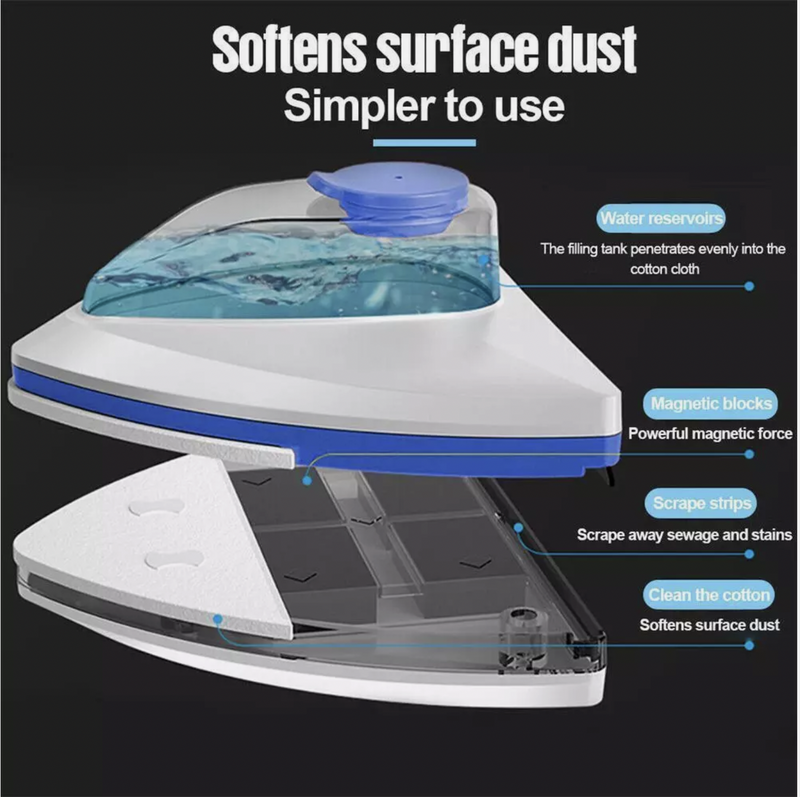 Double Sided Magnetic Window Glass Cleaner