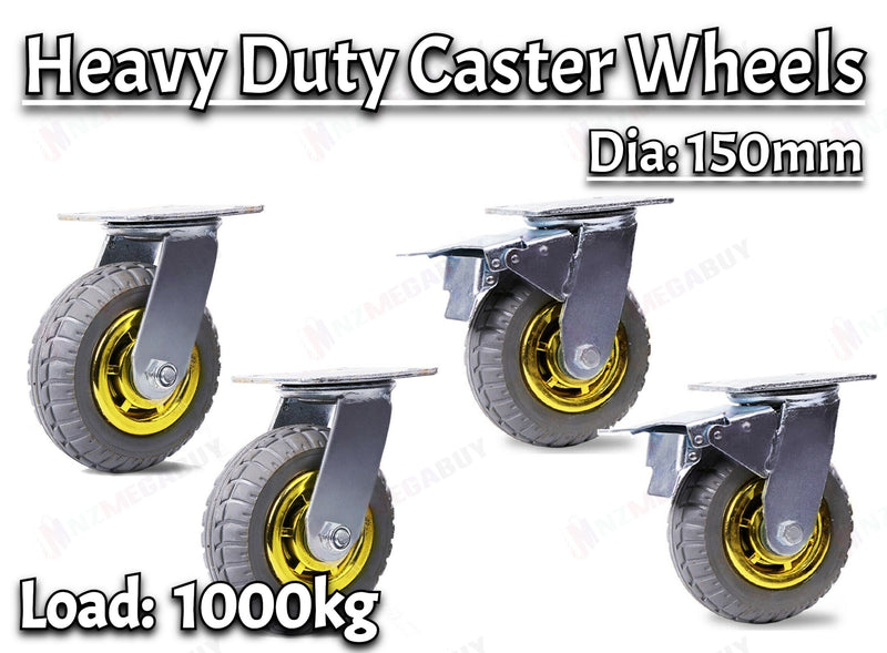 Swivel Castor Caster 150mm Transport Rolling Wheel Towing Rollers