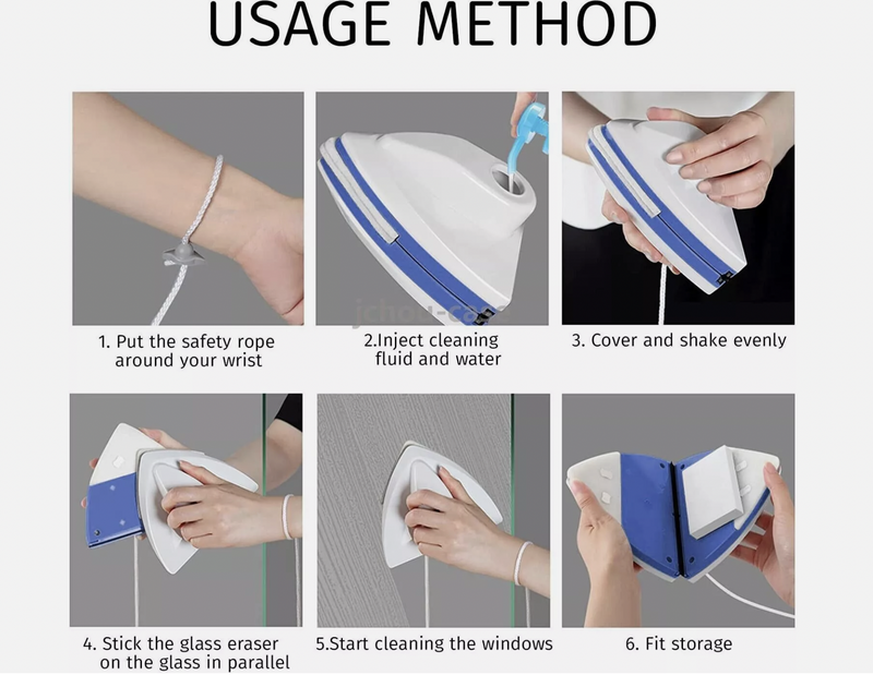 Double Sided Magnetic Window Glass Cleaner
