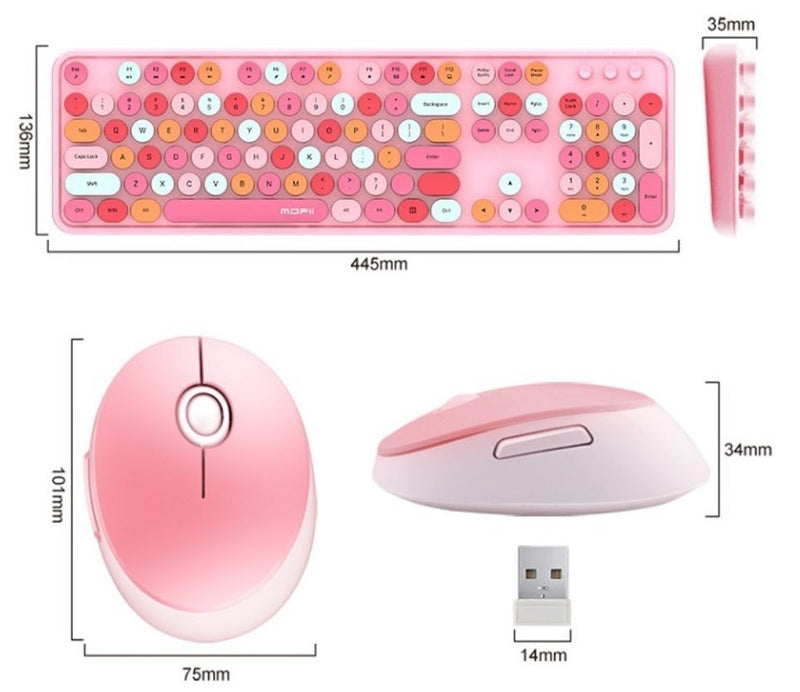 Wireless Keyboard And Mouse Set Rechargeable Full Size Usb Keyboard Mouse Combo