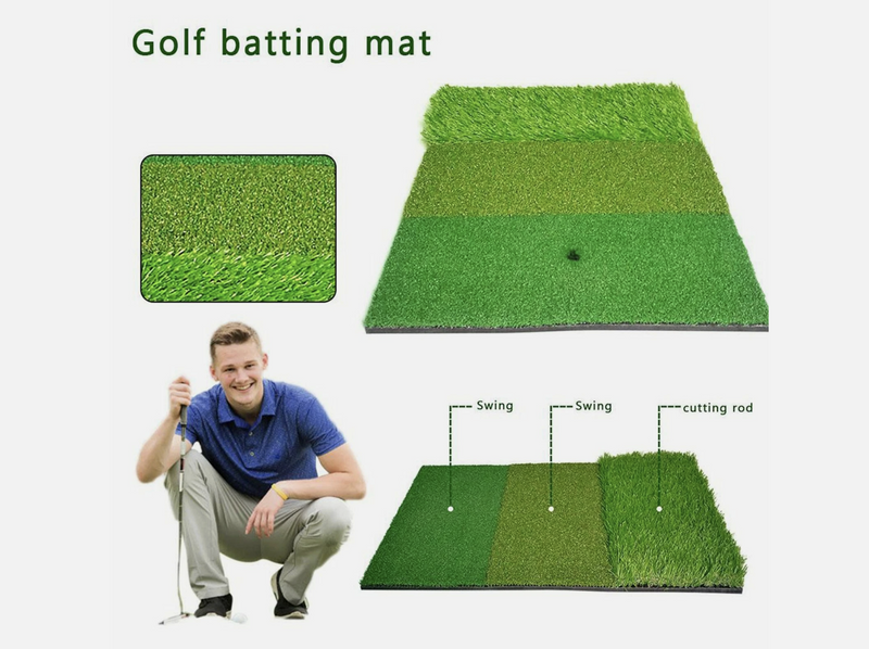 Golf Mat 3-in-1 Practice Mat Outdoor Indoor Training Mat Hitting Mat Driving Pad