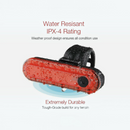 nzmegabuy water-resistant red LED bicycle tail light with durable casing and tool-free mounting strap