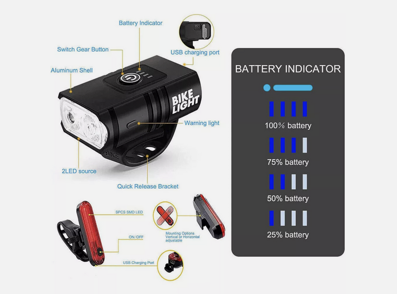 Bike Light Set Rechargeable