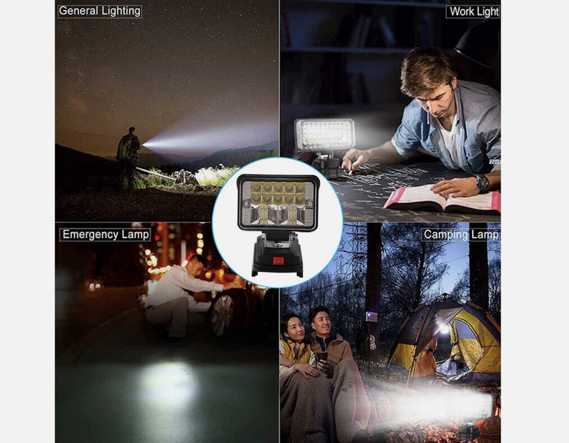 LED Work Light 2 USB 7/8 inch