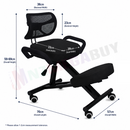 Kneeling Chair Ergonomic Office Chair Adjustable Posture Chair with Backrest Black