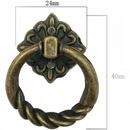 nzmegabuy antique bronze swing ring cabinet handle with decorative backplate and twisted ring design