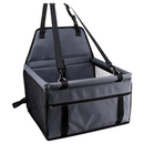 nzmegabuy grey foldable pet car booster seat with breathable mesh panels and safety leash for dogs and cats