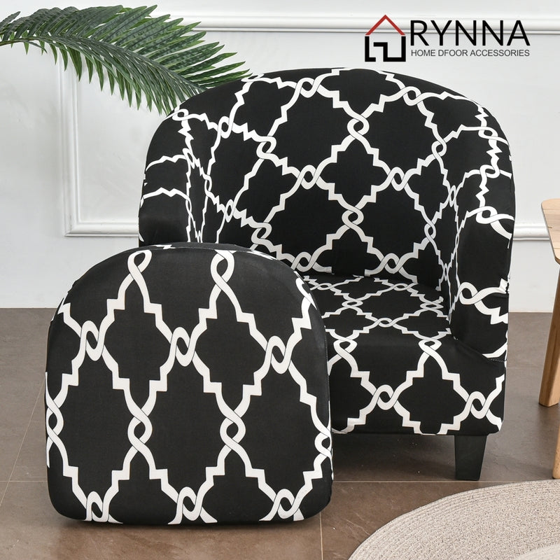 Tub Chair Cover + Cushion Cover*TGW Black