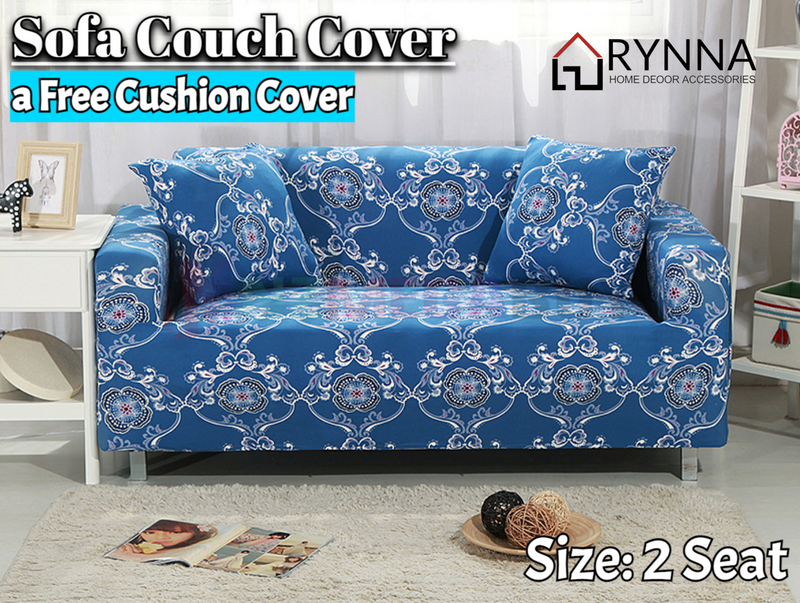 Stretch Sofa Cover Loung Couch Removable Slipcover 1/2/3/4Seater+1 Cushion Cover * Elegant *4 Sizes