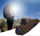 Camping Mummy Sleeping Bag Single -8°C Coffee