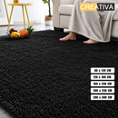 Super Soft Black Shaggy Carpet Rug | Modern Plush Floor Rug