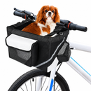 Pet Bike Carrier for Dogs & Cats | Front Bicycle Basket | Black | 38cm