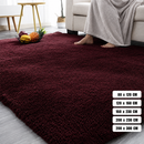 Super Soft Burgundy Shaggy Carpet Rug | Modern Plush Floor Rug