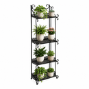 CREAVITA 4-Tier Steel Plant Stand – 100cm Black