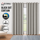 RYNNA Taupe Blackout Eyelet Curtains 2 Sizes