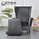 Wingback Sofa Covers Velvet * Dark Grey