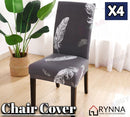 Chair Covers *Grey Feather *Available In 2Pcs and 4Pcs