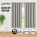 RYNNA Taupe Blackout Eyelet Curtains 2 Sizes