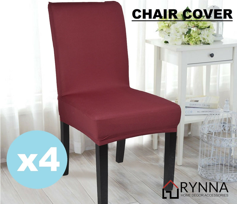 Chair Covers *Wine Red *Available In 2Pcs and 4Pcs