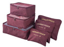 Travel Organiser Clothes Bag 6PC SET * 8 Colors