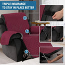 Recliner Covers Reversible Quilted *Burgundy
