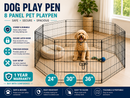 6 Panel Dog Playpen 76cm | Foldable Exercise Pen | PET FAMILY®