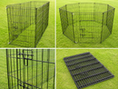 8 Panel Dog Playpen 76cm | Foldable Pet Exercise Pen | Black