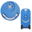 nzmegabuy 40L blue portable wheeled water tank with flexible hose and faucet for camping and RV travel