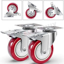 Heavy Duty 100mm Swivel Caster Wheels – Rubber Transport Wheels