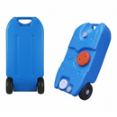 nzmegabuy 40L blue portable wheeled water tank for camping and RVs with durable HDPE construction and integrated wheels