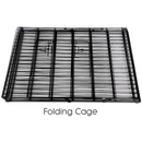 nzmegabuy 6 panel black powder-coated steel dog playpen folded flat for storage